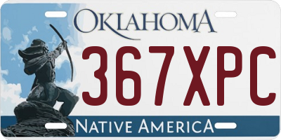 OK license plate 367XPC