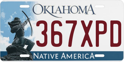 OK license plate 367XPD