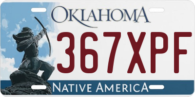 OK license plate 367XPF