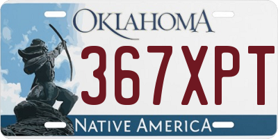 OK license plate 367XPT