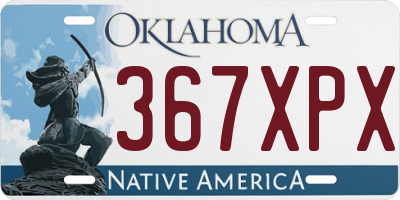 OK license plate 367XPX