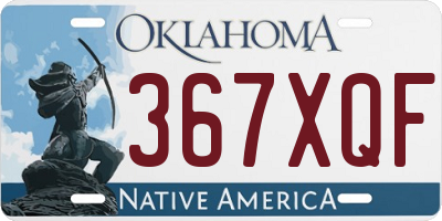 OK license plate 367XQF