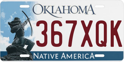 OK license plate 367XQK