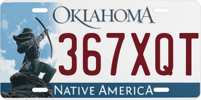 OK license plate 367XQT