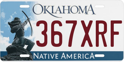 OK license plate 367XRF