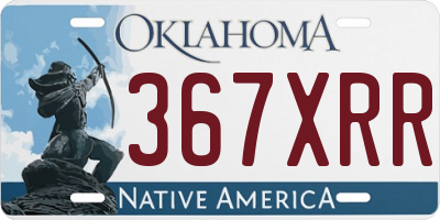 OK license plate 367XRR