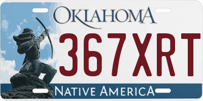 OK license plate 367XRT
