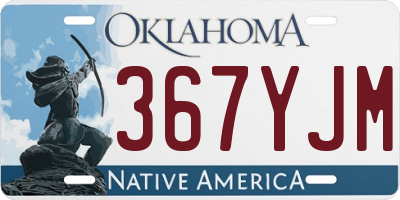 OK license plate 367YJM