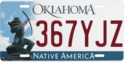 OK license plate 367YJZ