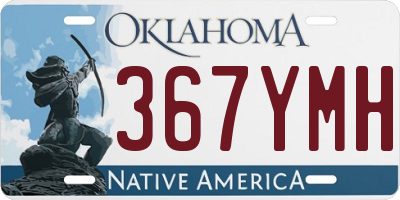 OK license plate 367YMH