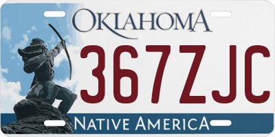 OK license plate 367ZJC