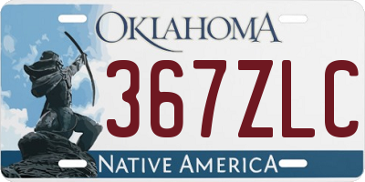 OK license plate 367ZLC