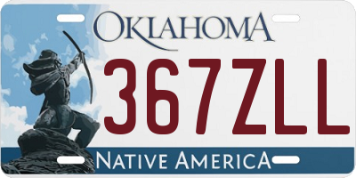 OK license plate 367ZLL