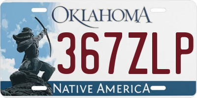 OK license plate 367ZLP