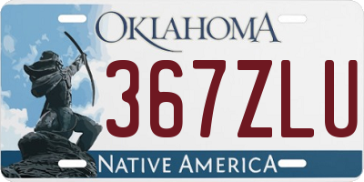 OK license plate 367ZLU