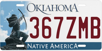 OK license plate 367ZMB