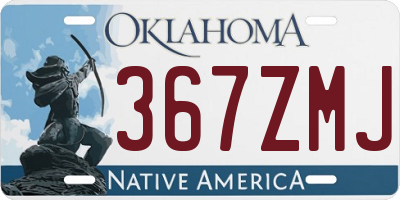 OK license plate 367ZMJ