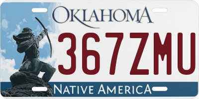 OK license plate 367ZMU