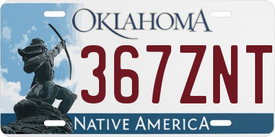 OK license plate 367ZNT