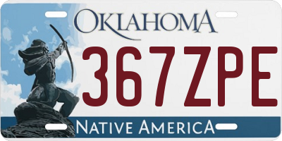 OK license plate 367ZPE