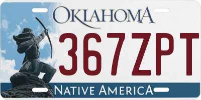 OK license plate 367ZPT
