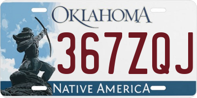 OK license plate 367ZQJ