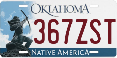 OK license plate 367ZST