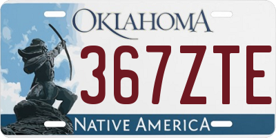 OK license plate 367ZTE