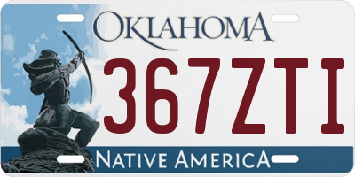 OK license plate 367ZTI