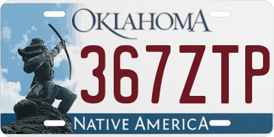 OK license plate 367ZTP