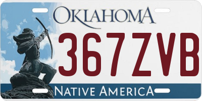 OK license plate 367ZVB