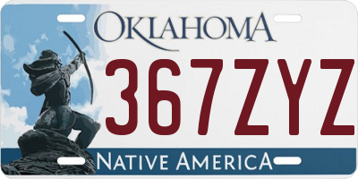 OK license plate 367ZYZ