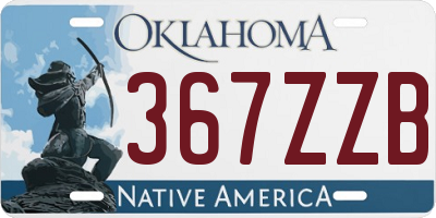 OK license plate 367ZZB