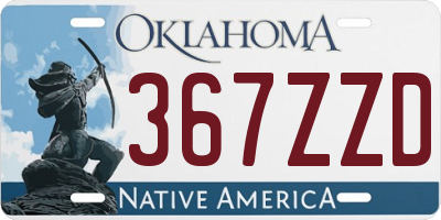 OK license plate 367ZZD