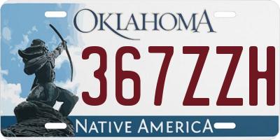 OK license plate 367ZZH