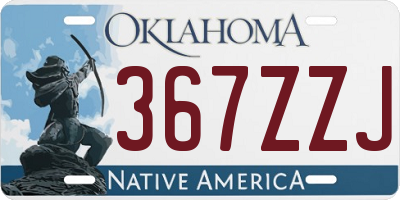 OK license plate 367ZZJ