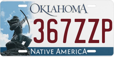 OK license plate 367ZZP