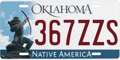 OK license plate 367ZZS