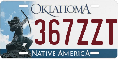 OK license plate 367ZZT