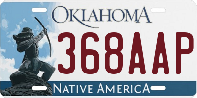 OK license plate 368AAP