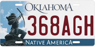 OK license plate 368AGH