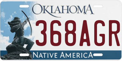 OK license plate 368AGR