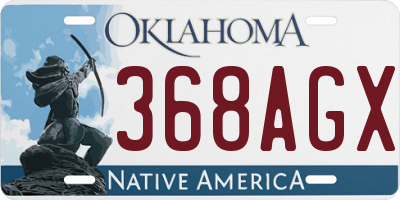 OK license plate 368AGX