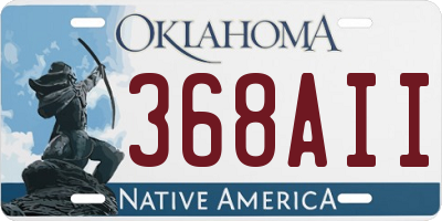 OK license plate 368AII