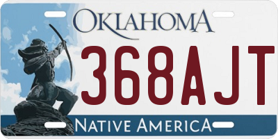 OK license plate 368AJT