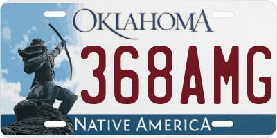 OK license plate 368AMG