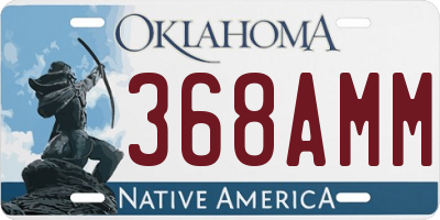 OK license plate 368AMM