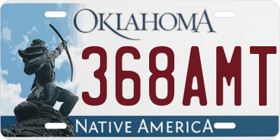 OK license plate 368AMT