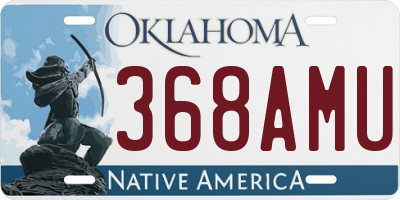 OK license plate 368AMU