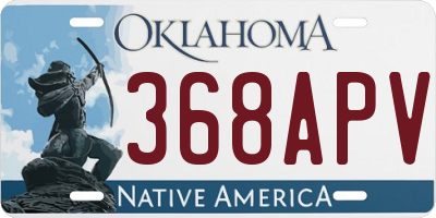 OK license plate 368APV